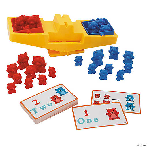 10 1/4" Balancing Scale with Plastic Bears Math Learning Set - 55 Pc.