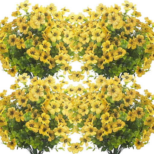 10 Bundles UV Resistant Artificial Flowers
