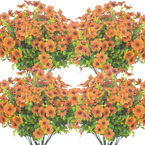 10 Bundles UV Resistant Artificial Flowers