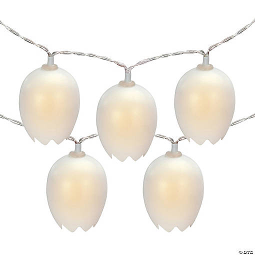 10-Count Cracked Easter Egg LED String Lights  4.5ft  Clear Wire