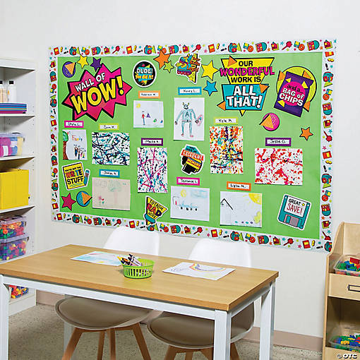 10 Pc. 90s Themed Wow Student Work Wall Classroom Decorating Set