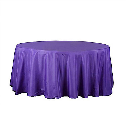 10 pcs 108" Round Polyester Tablecloths Tabletop Wedding  Decorations