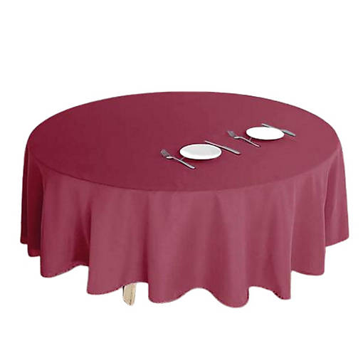 10 pcs 108" Round Polyester Tablecloths Tabletop Wedding  Decorations