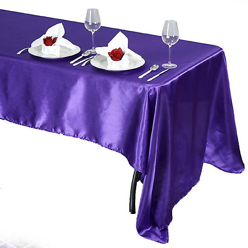 10 pcs 60x126" SATIN Rectangular TABLECLOTHS Wedding Decorations Table Linens