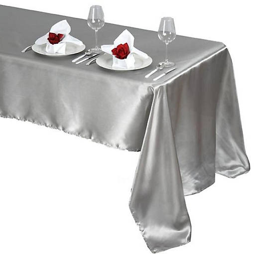 10 pcs 60x126" SATIN Rectangular TABLECLOTHS Wedding Decorations Table Linens