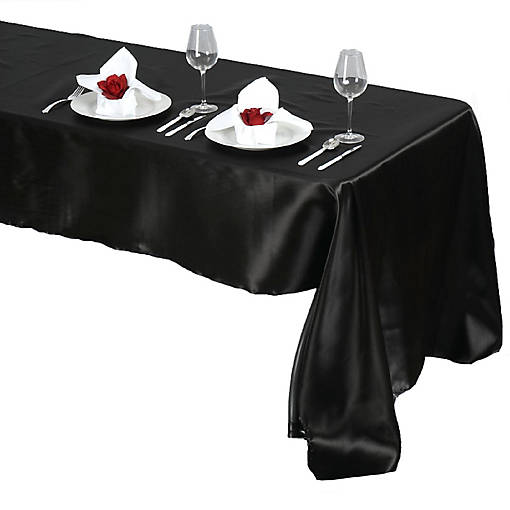 10 pcs 60x126" SATIN Rectangular TABLECLOTHS Wedding Decorations Table Linens