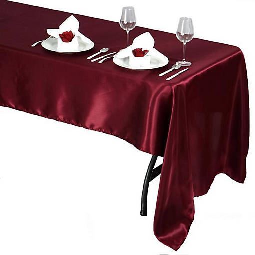 10 pcs 60x126" SATIN Rectangular TABLECLOTHS Wedding Decorations Table Linens