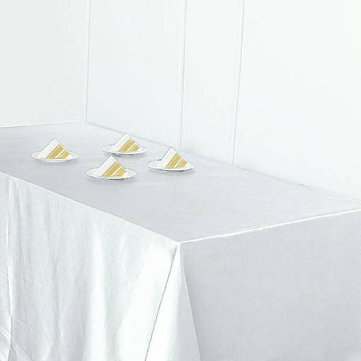 10 Pcs 90X156" Satin Rectangular Tablecloths Wedding Catering Dining Decorations