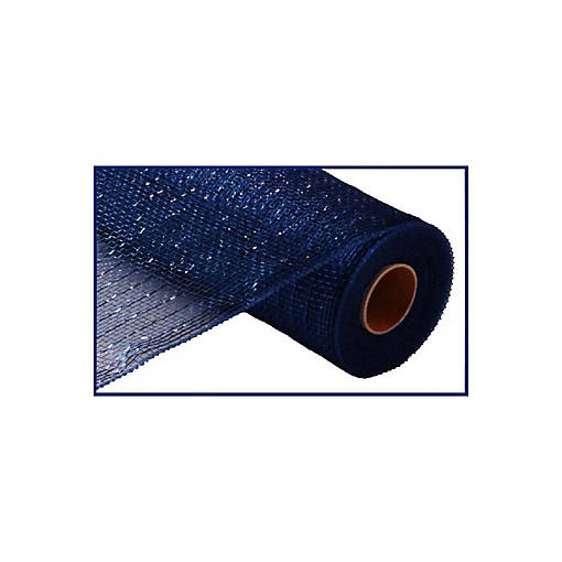 10" Poly Deco Mesh: Metallic Navy/Royal (10 Yards)