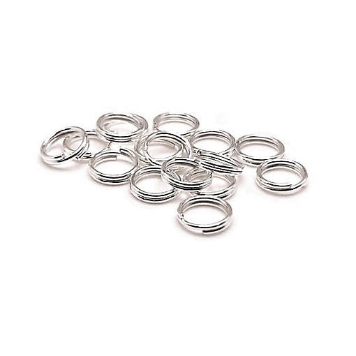 100 Pcs 6mm Silver Split Jump Rings