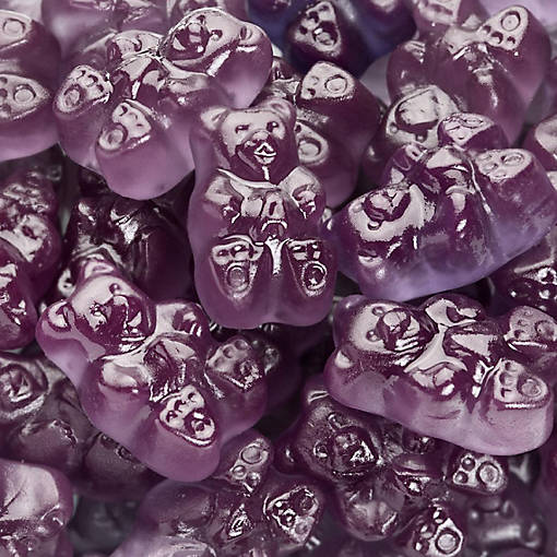 100 Pcs Purple Candy Grape Gummi Bears (1 lb)