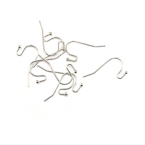 100 Pcs Silver Shepherd Earring Wires