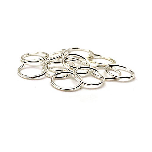 100 Pieces 8mm Silver Jump Rings