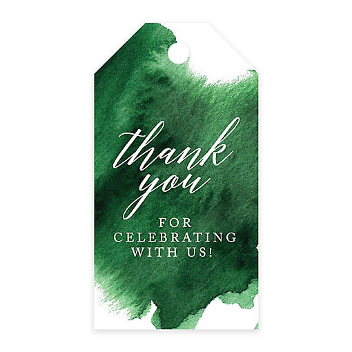 100PC Thank You for Tags Emerald Green