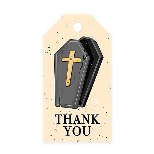 100PCS Coffin Halloween Gift Tags