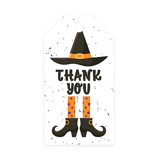 100PCS Witch Hat Boots Halloween Tags