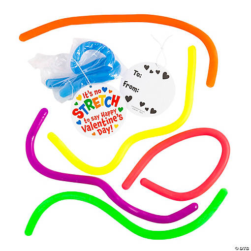 11 1/2" Fidget Stretchy String Valentine Exchanges with Card for 12