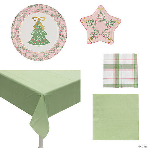 115 Pc. Once Upon a Snowfall Disposable Tableware Kit for 24 Guests