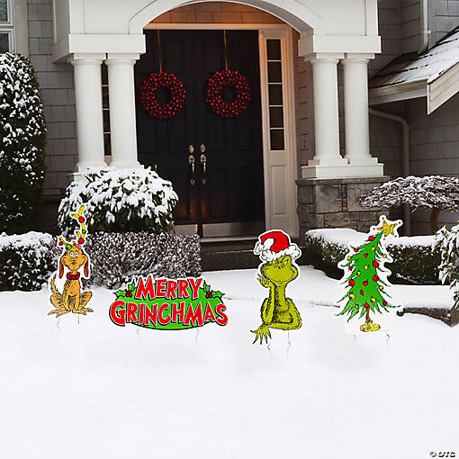 Grinch Christmas Garden Flag, Grinch Decorations Outside Merry