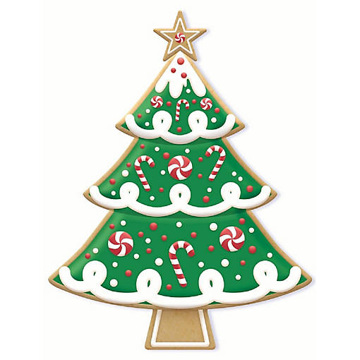 12" Metal Embossed Hanger: Peppermint Cookie Tree