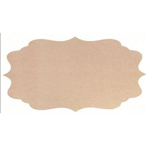 12" Unfinished Scalloped Shaped Frame
