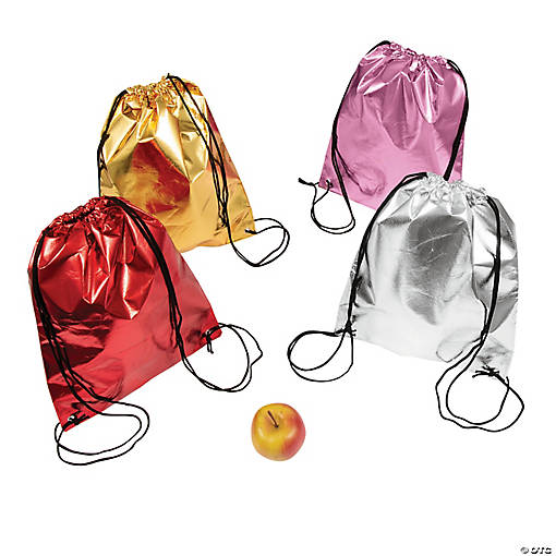12"" x 16" Metallic Drawstring Bags