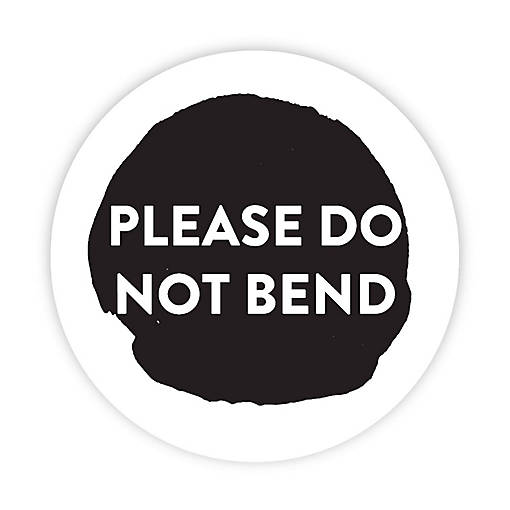 120 Black Please Do Not Bend  Stickers