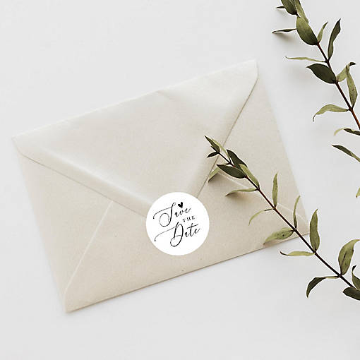 120PC Save The Date Calligraphy Heart