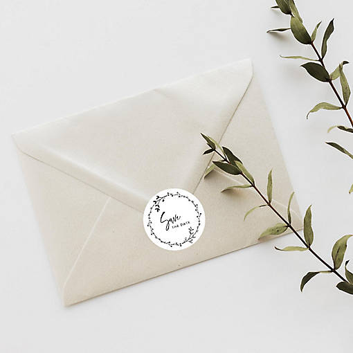 120PC Save The Date Cursive Black Folia