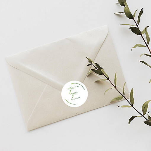 120PC Save The Date Green Minimal Bloom