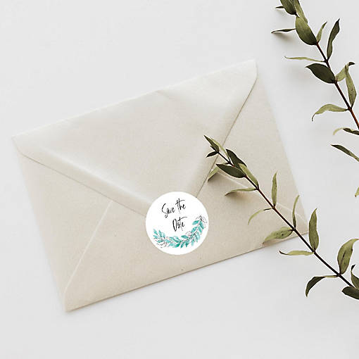 120PC Save The Date Watercolor Leaf Garl