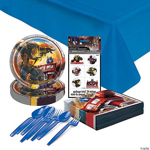 131 Pc. Transformers&amp;#8482; Party Disposable Tableware Kit For 24 Guests