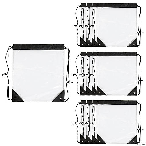 14" x 16" Transparent Drawstring Bags