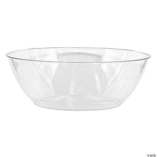 15" Bulk 6 Pc. Large Clear Plastic Serving Bowls