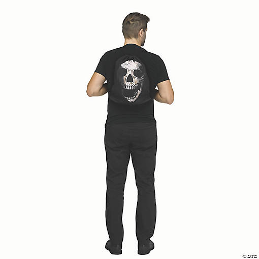 16-1/2" Skull Drawstring Backpack Accessory