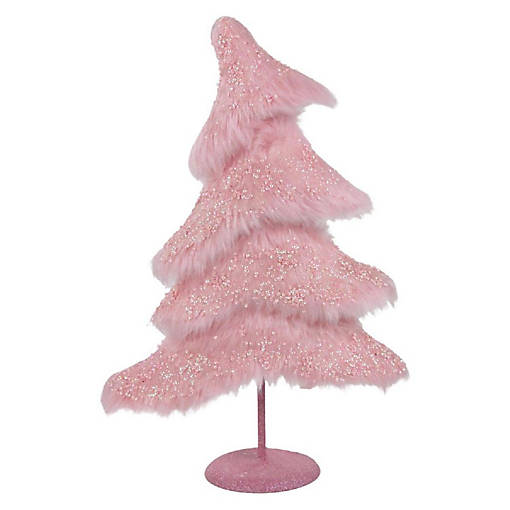 18.5" Fabric Sequin Christmas Tree: Pink