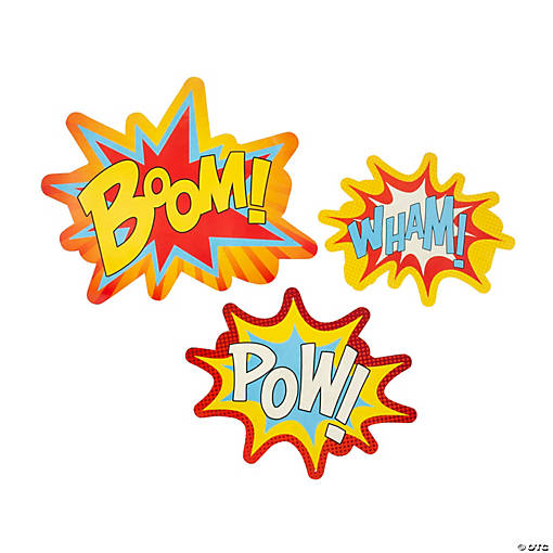 18" Crash, Boom, Bang Ceiling Decorations - 3 Pc.