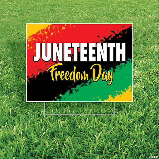 19 1/2" x 13" Juneteenth Yard Sign