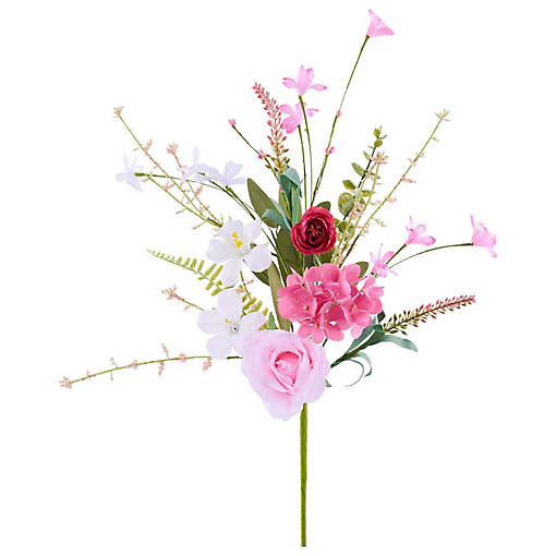 19" Rose Hydrangea Flower Spray: Pink