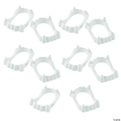 2 1/2" circ. Bulk 504 Pc. White Fangs Plastic Vampire Teeth