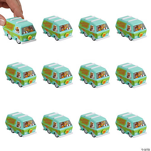 2 1/2" Mini Scooby-Doo!&amp;#8482; Mystery Machine Plastic Pull-Back Toys &amp;#8211; 12 Pc.