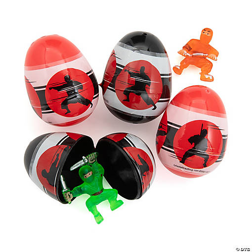 2 1/2" Ninja Warrior-Filled Plastic Easter Eggs - 48 Pc.