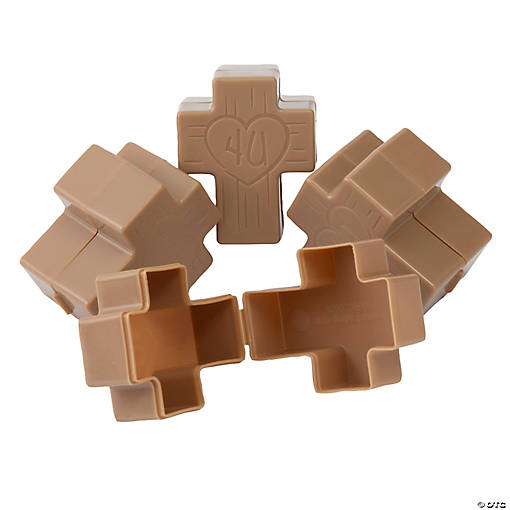 2 1/4" Cross-Shaped 4U Plastic Easter Eggs - 12 Pc.