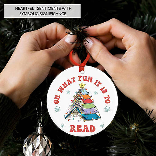 2.8" Ceramic Ornament, Fun To Read