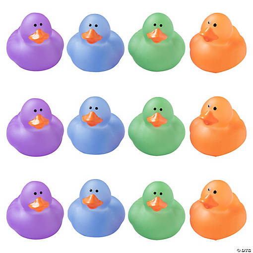 2" Bright Color-Changing Rubber Ducks - 12 Pc.