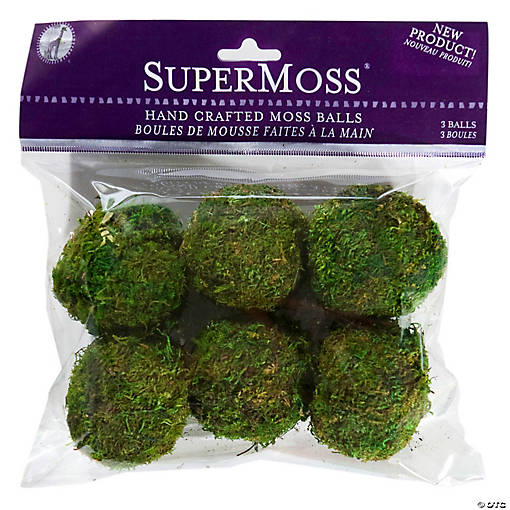2" Decorative Moss Balls - 6 Pc.