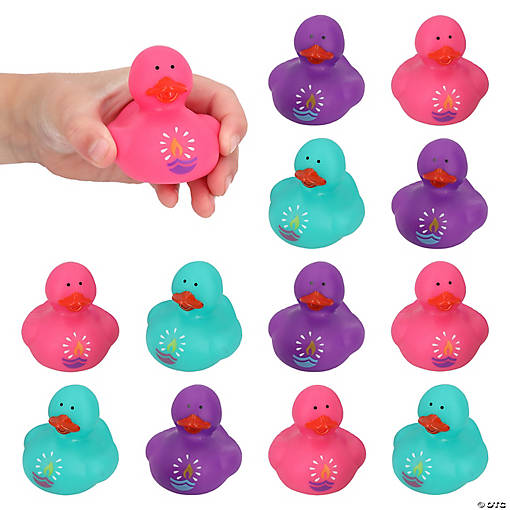 2" Diwali Lantern-Themed Rubber Ducks - 12 Pc.