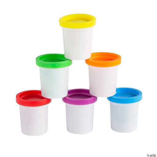 2 oz. Bulk 30 Pc. 6-Color Classic Dough Plastic Container Classpack