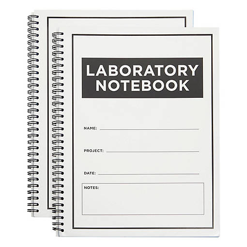 2 Pack Carbonless Lab Notebooks, 100 Sheets Each (8.5 x 11 In)