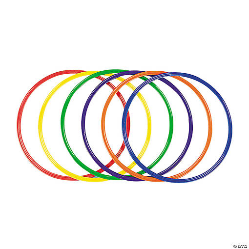 20" 6-Color Plastic Ring Obstacle Course Set - 6 Pc.